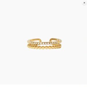 Marlyn Schiff Arielle Dual Bands Elegant Gold-Tone Adjustable Ring